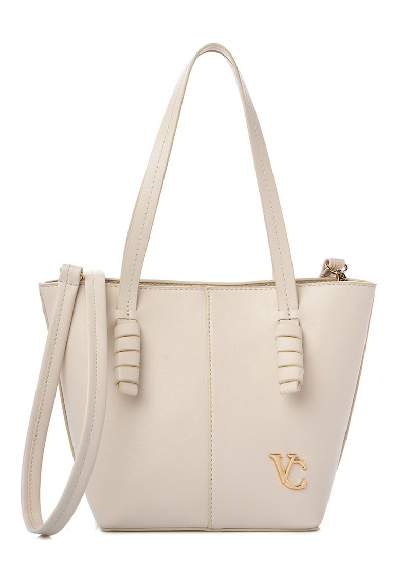 Geanta tote din piele ecologica - Crem