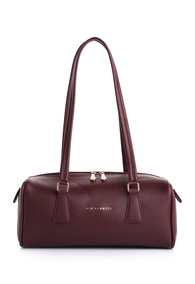 Geanta din piele ecologica cu bareta de umar - Visiniu