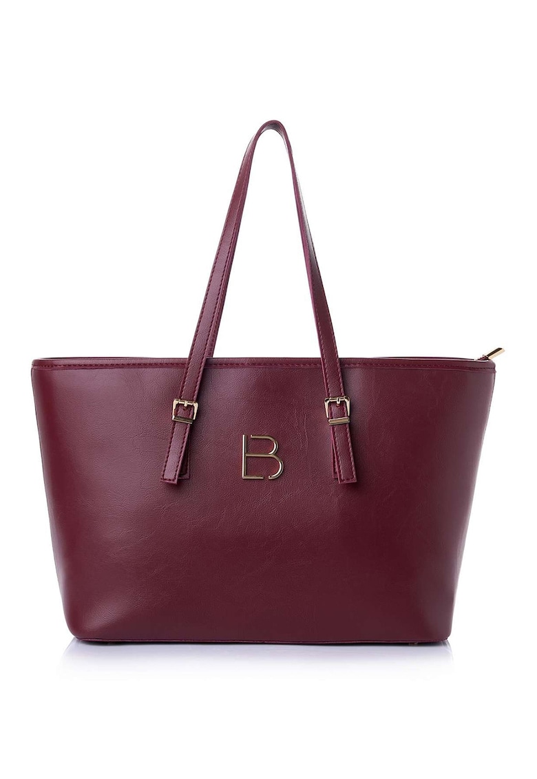 Geanta shopper din piele ecologică cu logo metalic