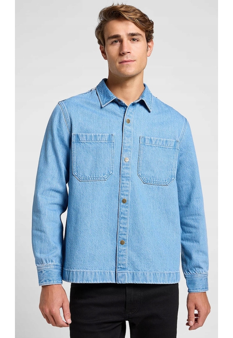 Camasa-jacheta albastru - bumbac - Albastru