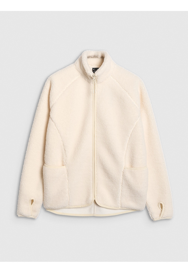 Hanorac de dama Sherpa Ecru - Caldura si Confort - Sportstyle -