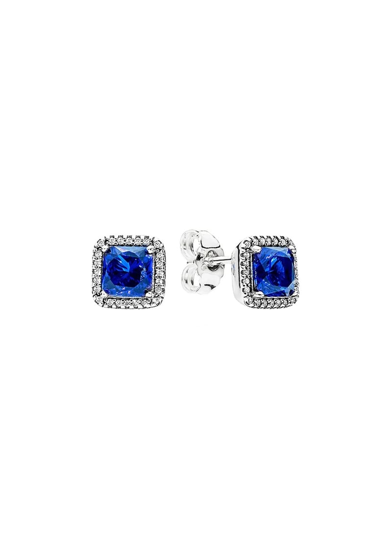 Cercei tip Eleganta antemporala Cristal Albastru - Argint 925