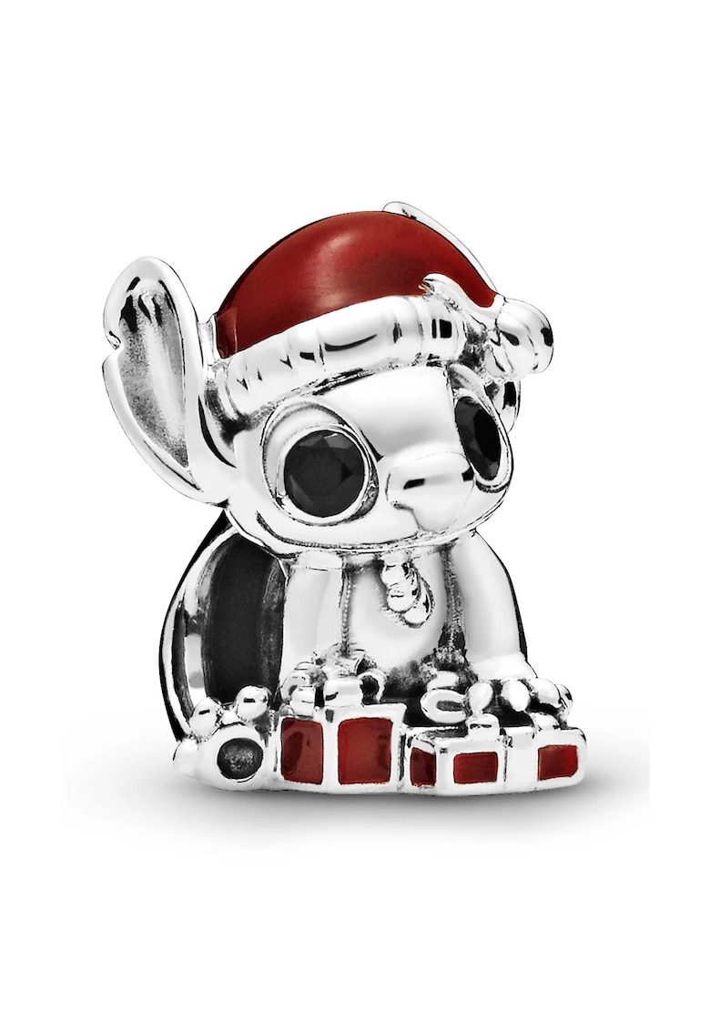Talisman tip pandantiv de Craciun cu Stitch de la Disney - Argint 925