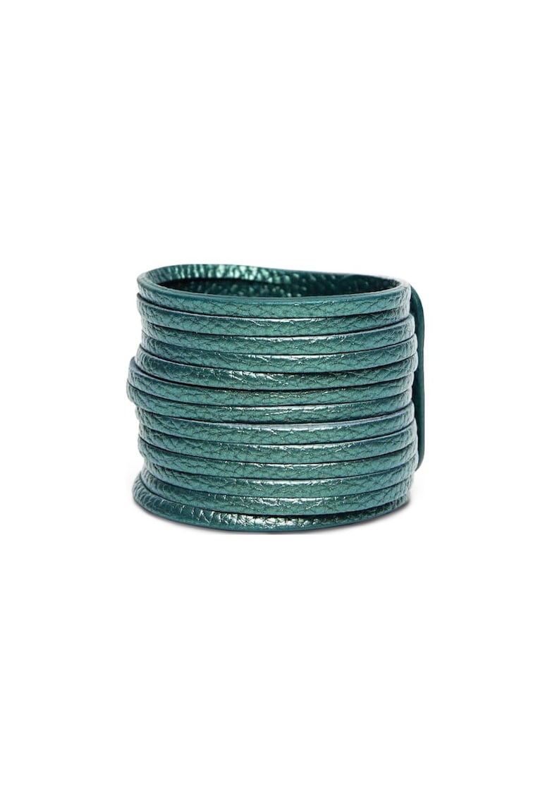 Anna Fellini Bratara Ivy Dama - Piele naturala - verde 23X5