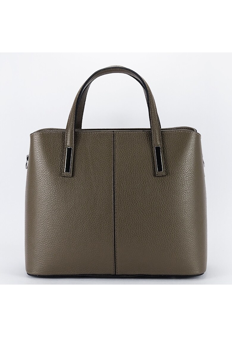 Geanta mare taupe inchis din piele naturala 8922 130 18900 - Maro taupe