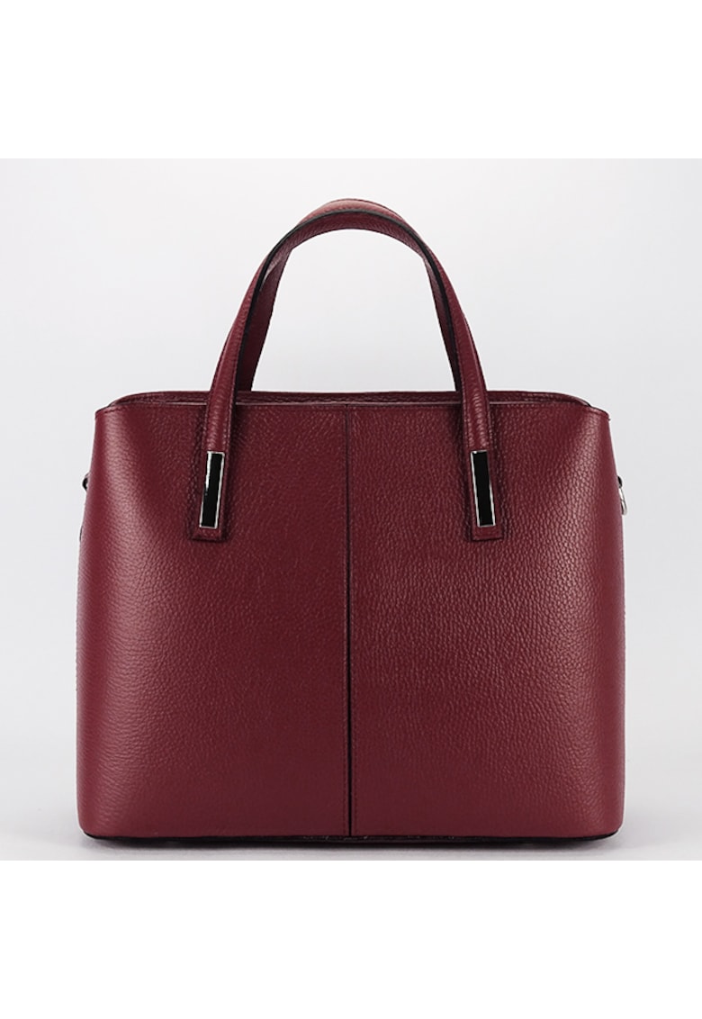 Geanta mare bordeaux din piele naturala 8922 M6 18901 - Visiniu