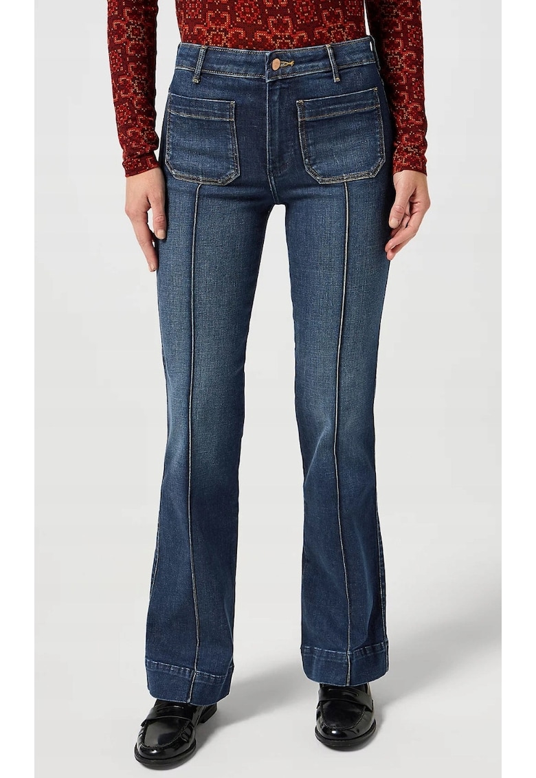 Blugi dama - Bumbac - Albastru 112356402