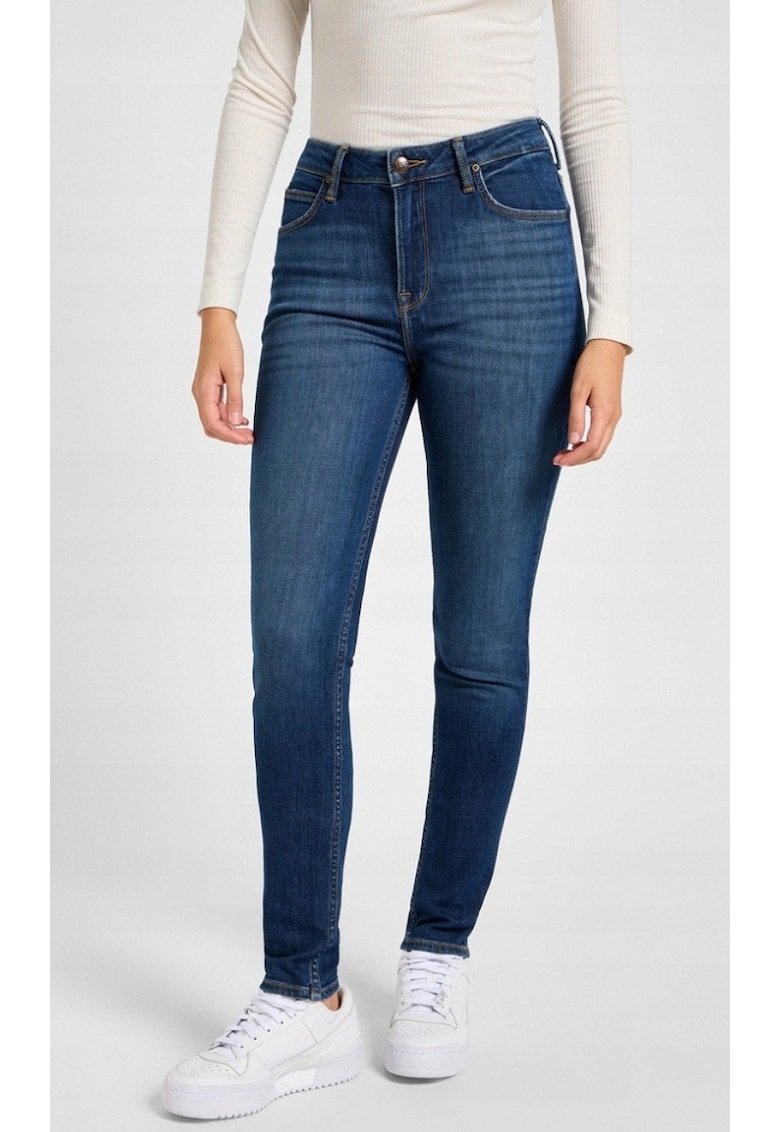 Blugi dama - Bumbac - Slim fit - Albastru - 112354412