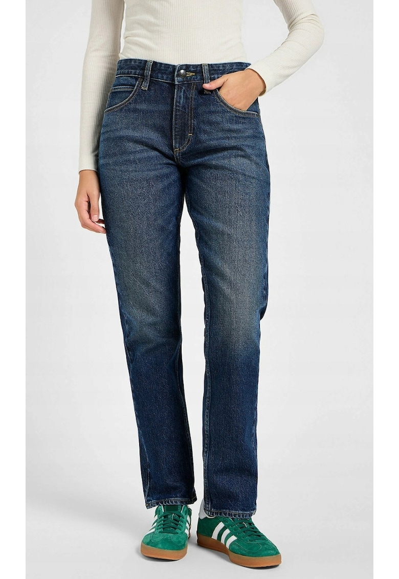 Blugi dama 112355235 - Bumbac - Albastru - Slim fit