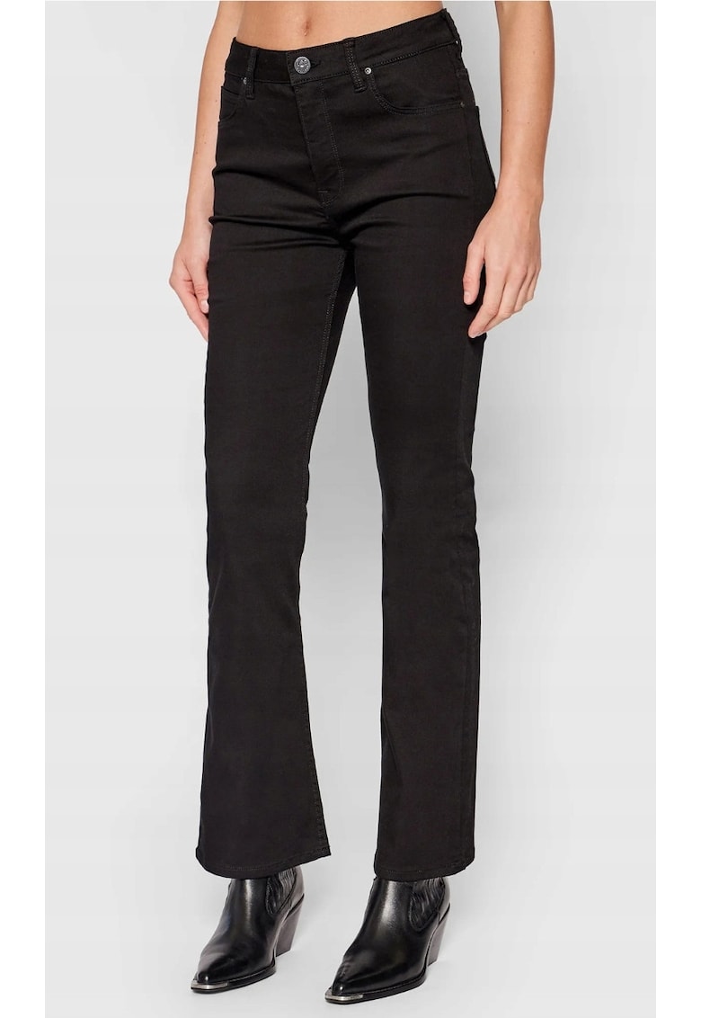 Blugi dama L31TFS47 - Bootcut - Negru - Bumbac