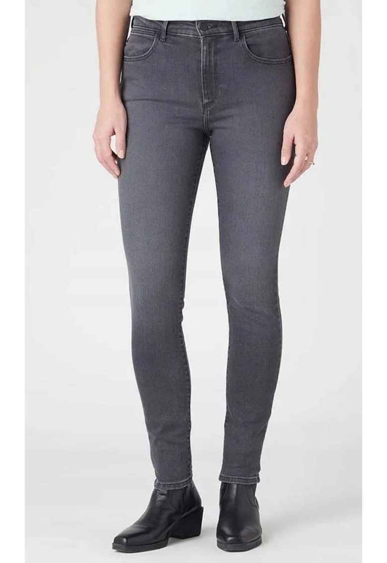 Blugi skinny dama - Bumbac - Gri - Gri