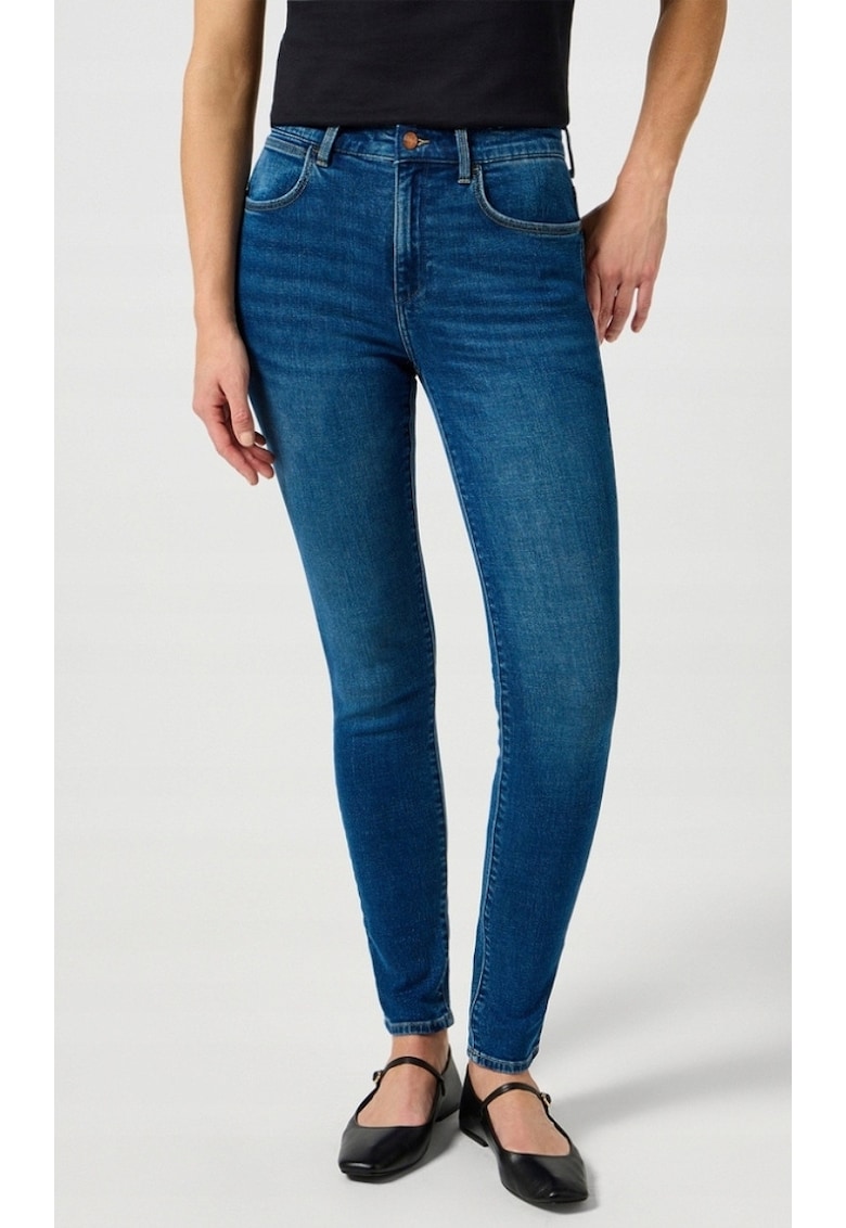 Blugi dama - High Skinny - albastru - bumbac 112355297 -