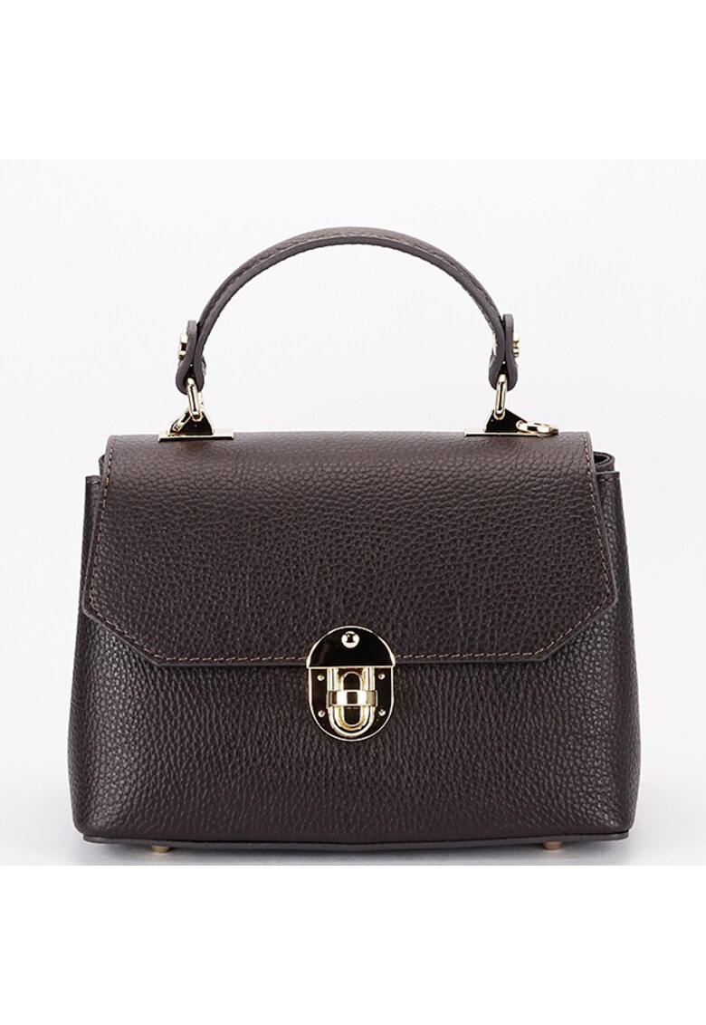 Geanta coffee din piele naturala 1736 131 18903 - Maro cafeniu