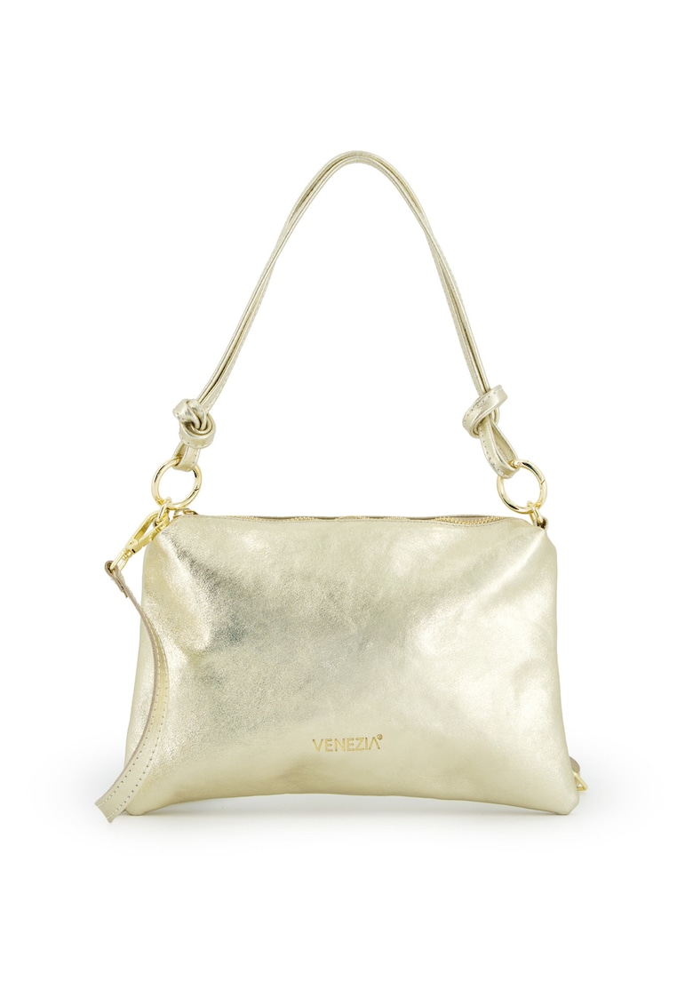 Geanta de umar din piele naturala cu detaliu logo