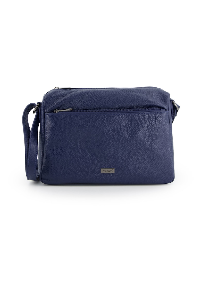 Geanta Messenger din piele naturala cu buzunar exterior