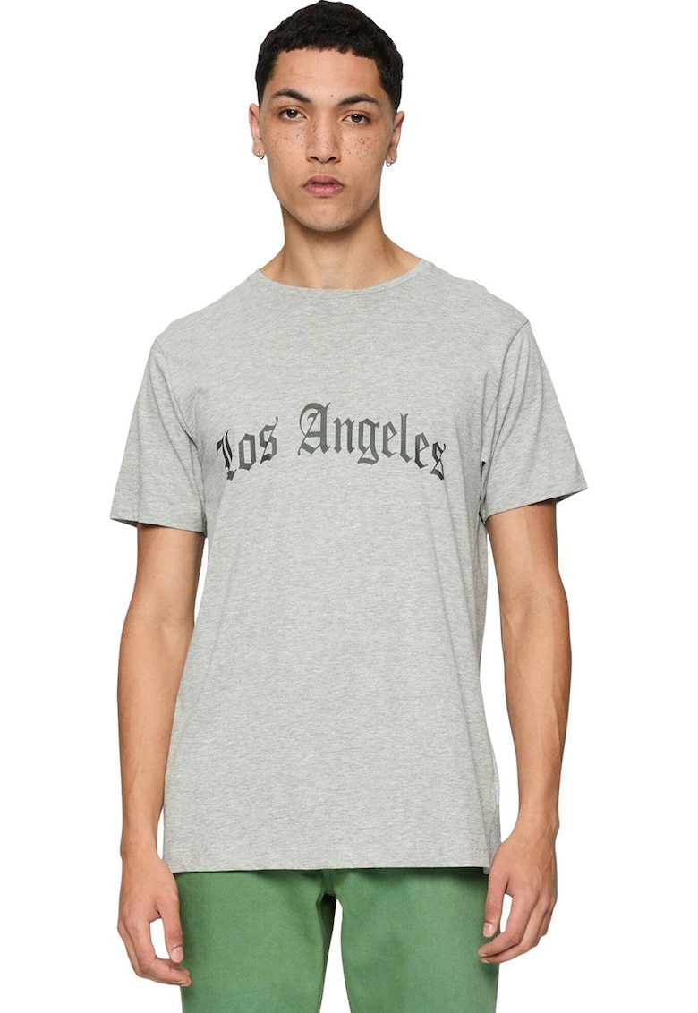 Tricou regular fit cu model text