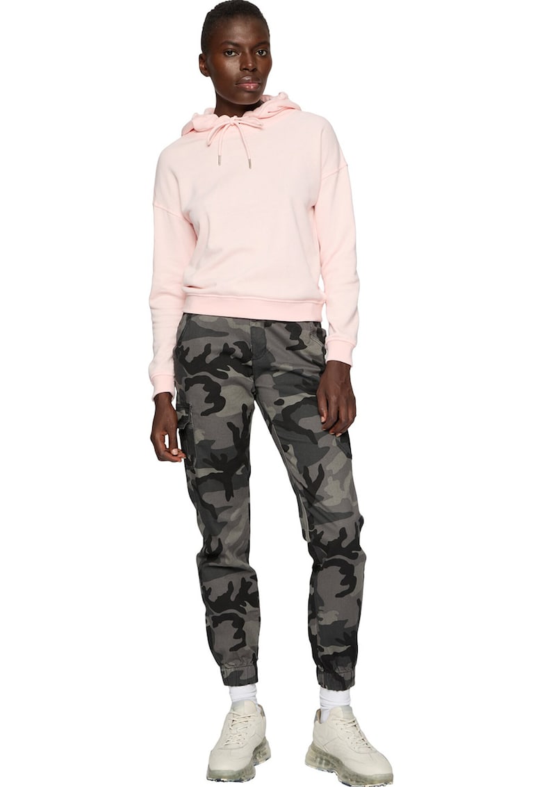 Hanorac cu maneci cazute - Roz pastel