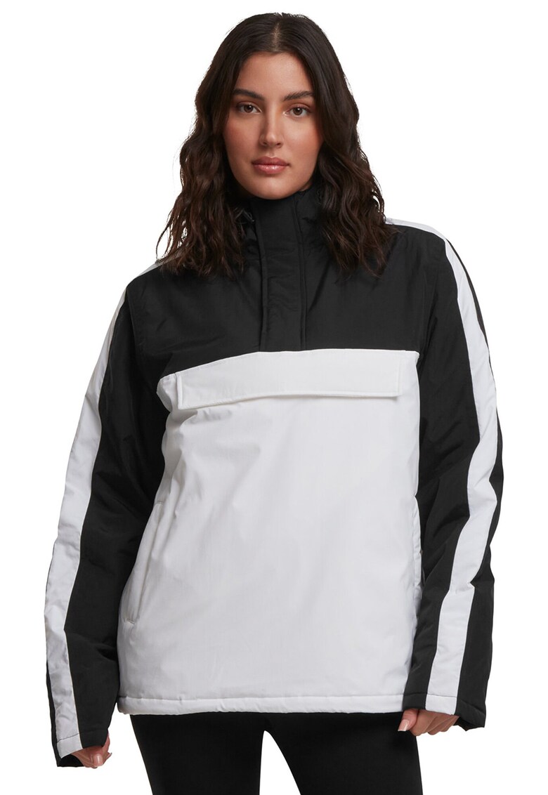 Geaca fara inchidere cu vatelina - Alb/Negru