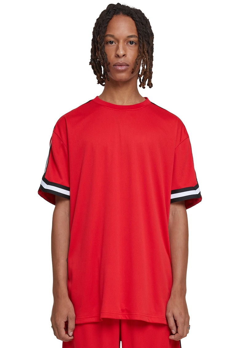 Tricou cu benzi contrastante pe maneci