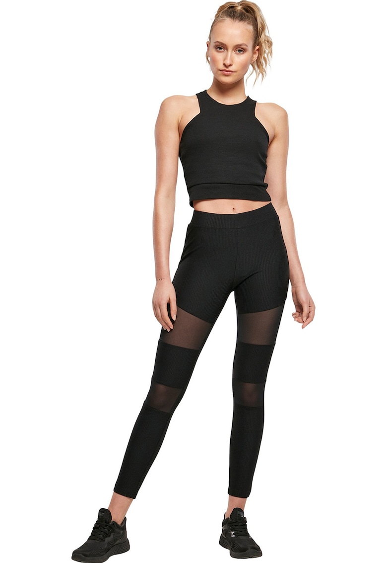 Colanti cu talie inalta si segmente semitransparente