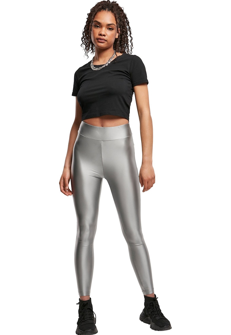 Colanti cu talie inalta si aspect metalizat