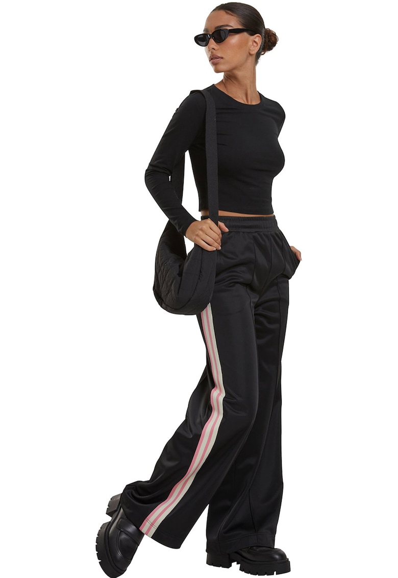 Bluza crop cu model uni - Negru