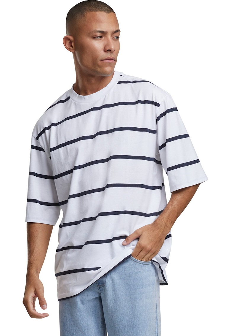 Tricou supradimensionat cu model in dungi