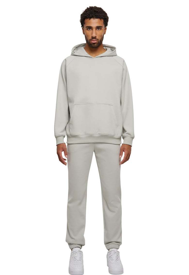 Hanorac din amestec de bumbac cu buzunar kangaroo - Gri cenusiu