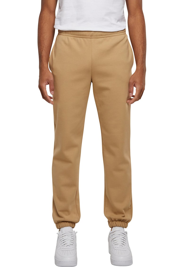 Pantaloni de trening cu model uni si talie ajustabila