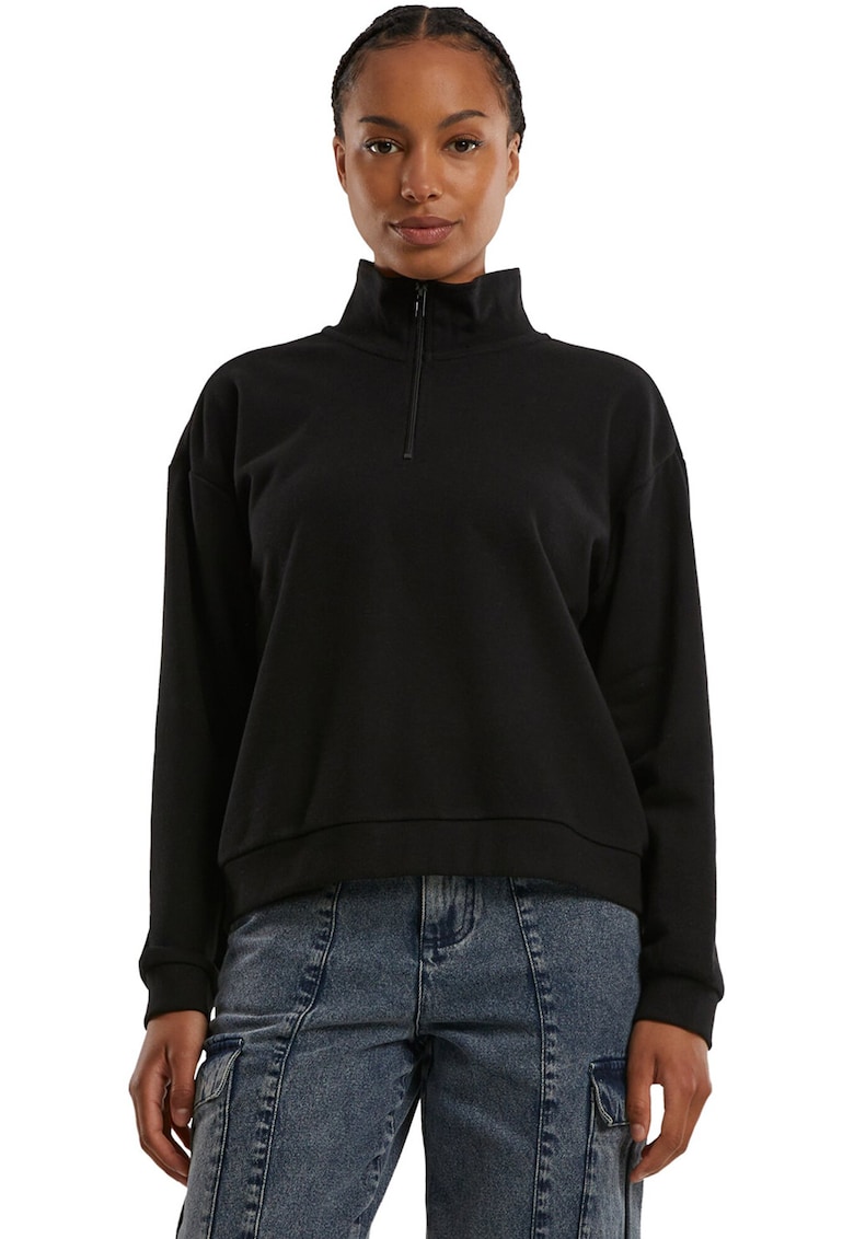 Bluza de trening uni din amestec de bumbac