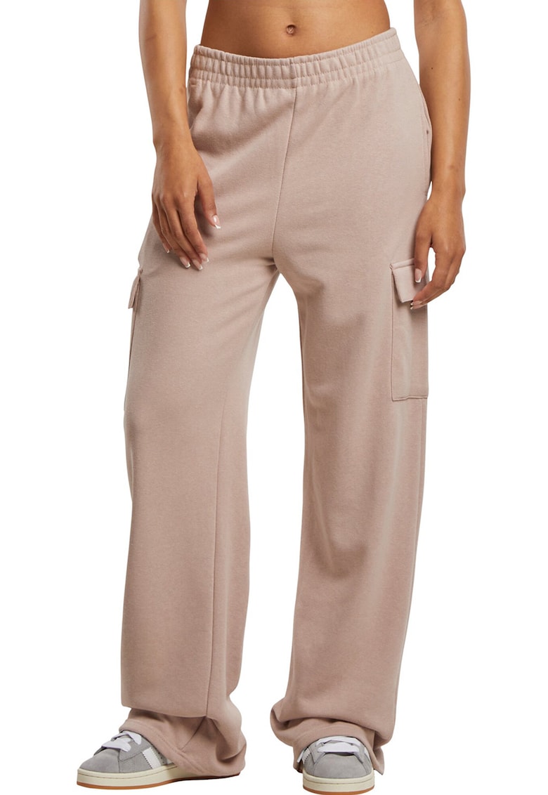Pantaloni de trening cu croiala ampla si buzunare cargo