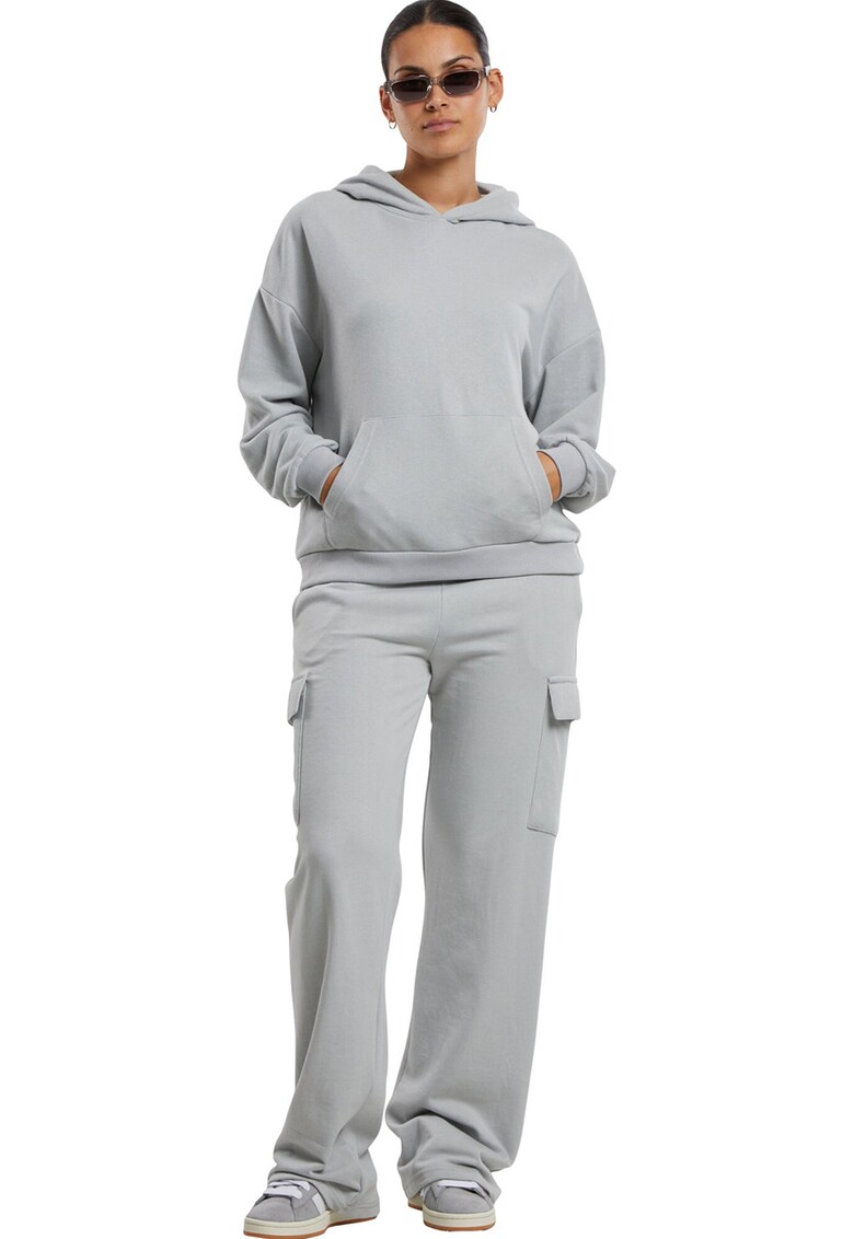 Hanorac lejer cu buzunar kangaroo - Gri deschis