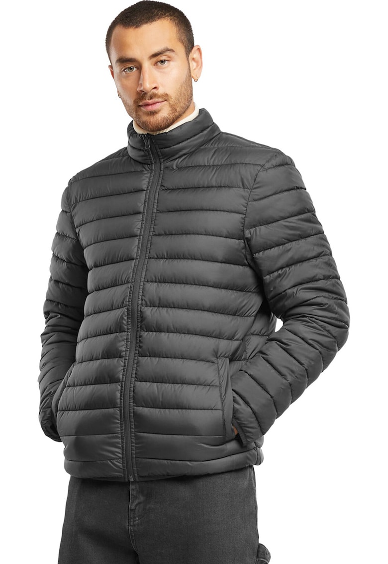 Jacheta matlasata cu fermoar - Negru