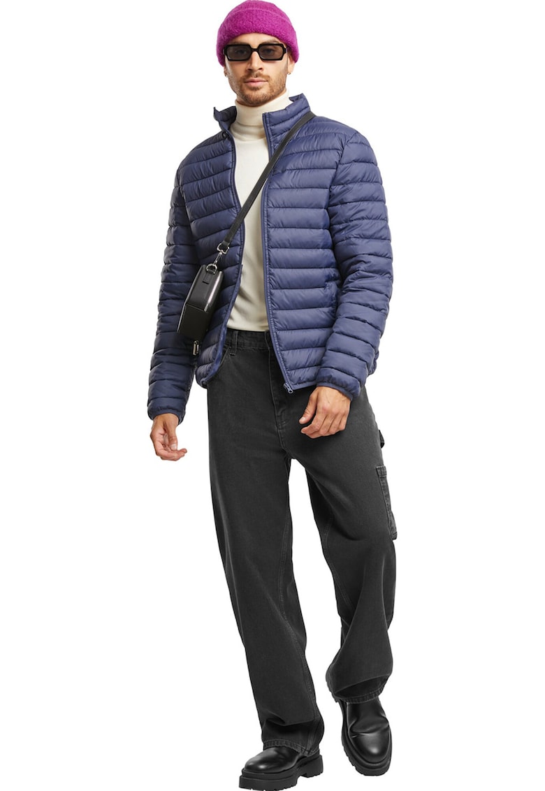 Jacheta matlasata cu fermoar - Bleumarin