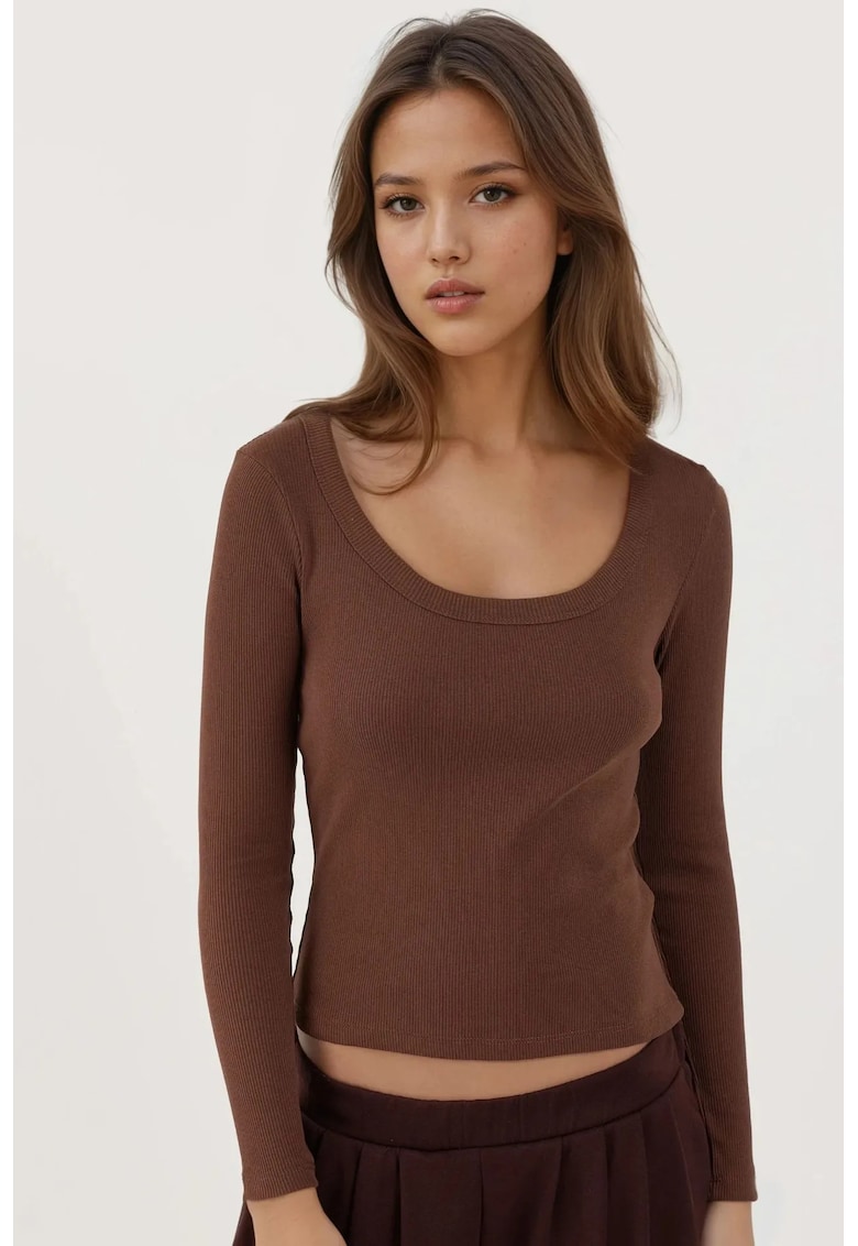 Bluza dama - Jerseu - Maro castaniu