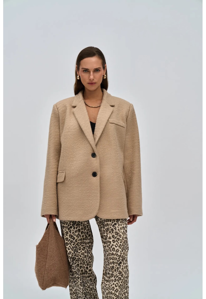 Sacou dama - Enzo Blazer - maro mocha - textil