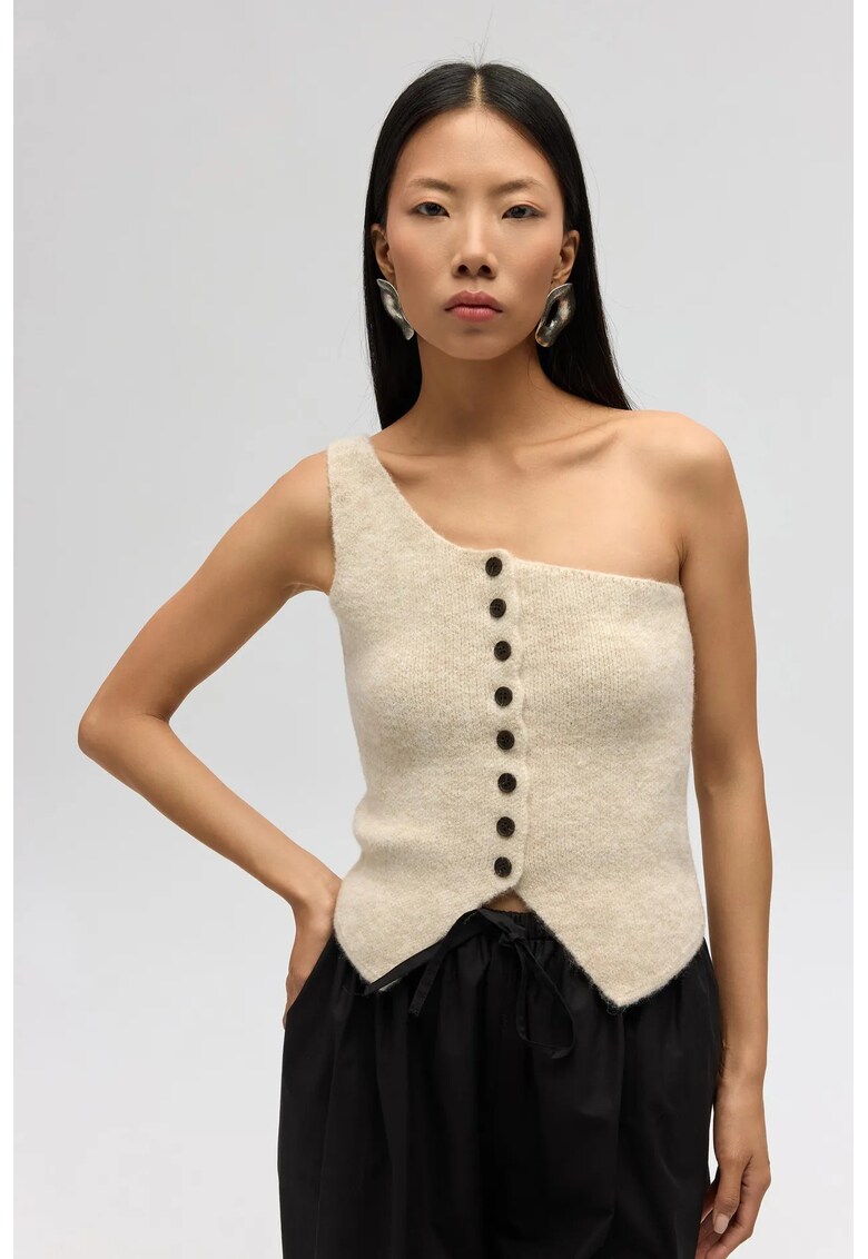 Top dama - Tricot - Bej -