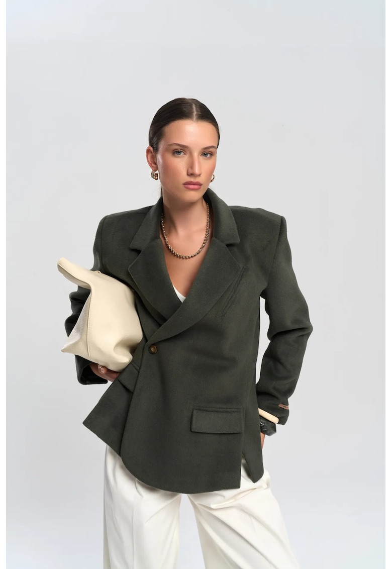 Sacou dama - MAI STUDIOS Armonia - albastru - textil