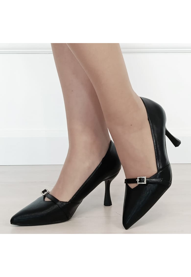 Pantofi negri eleganti 3240 01 18888 - Negru