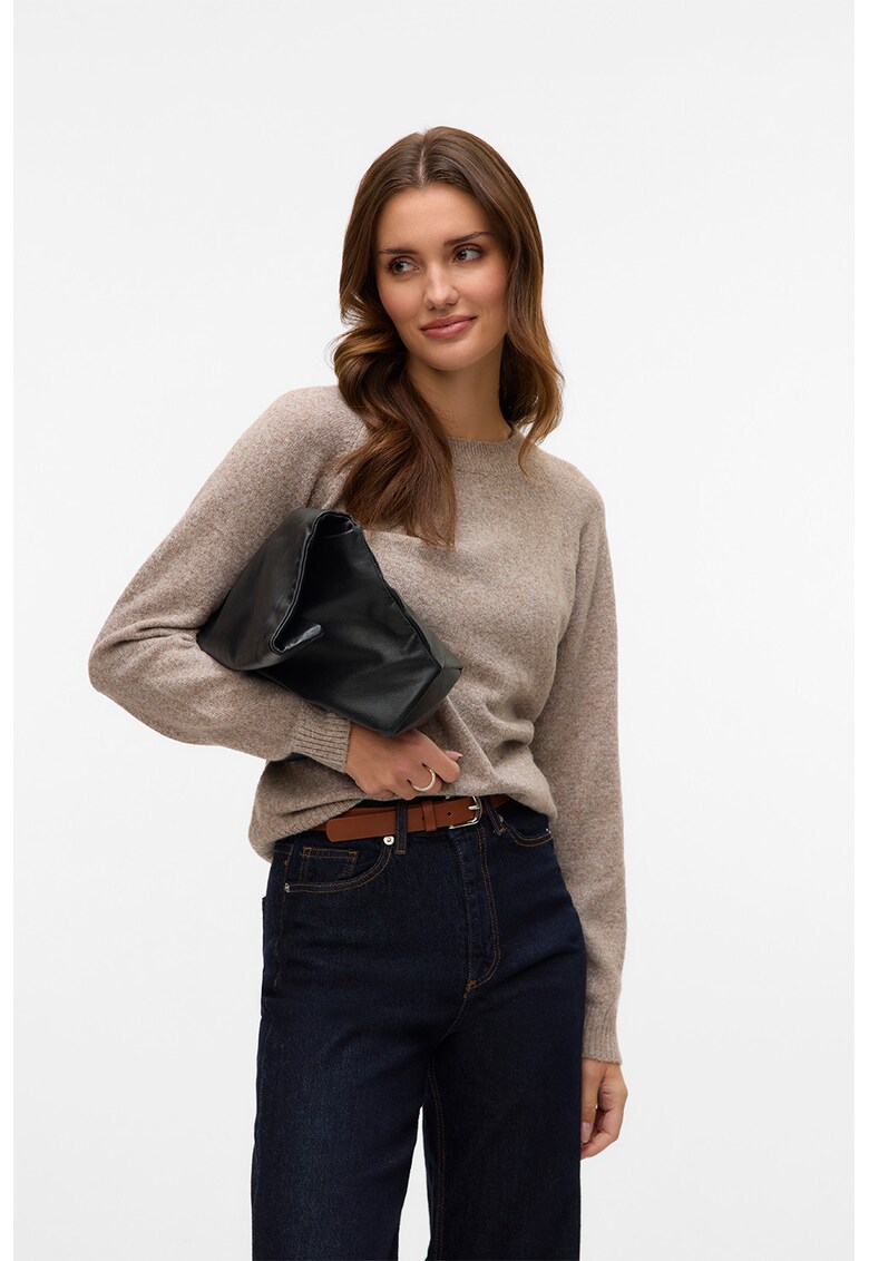 Pulover cu maneci raglan Doffy - Maro nisip