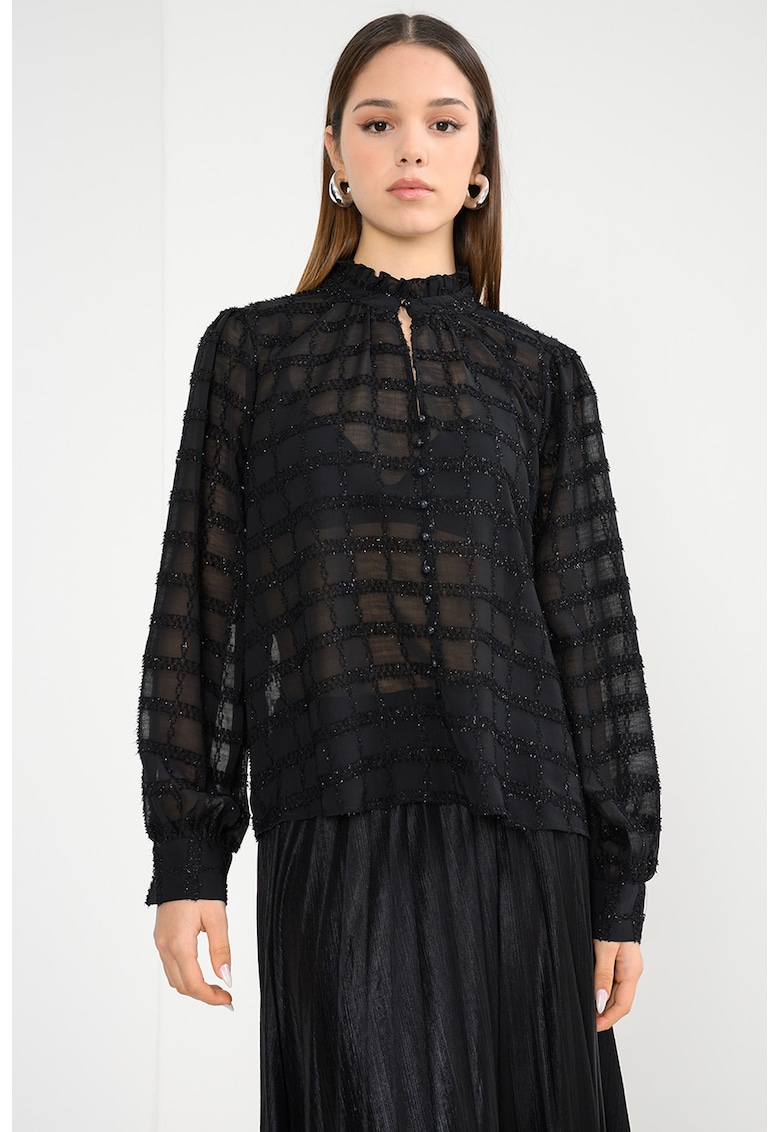 Camasa semitransparenta cu insertii stralucitoare