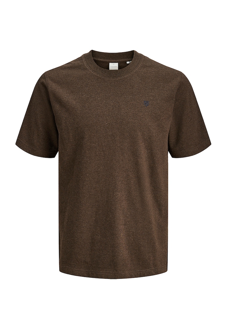 Tricou din bumbac Logan - Maro inchis