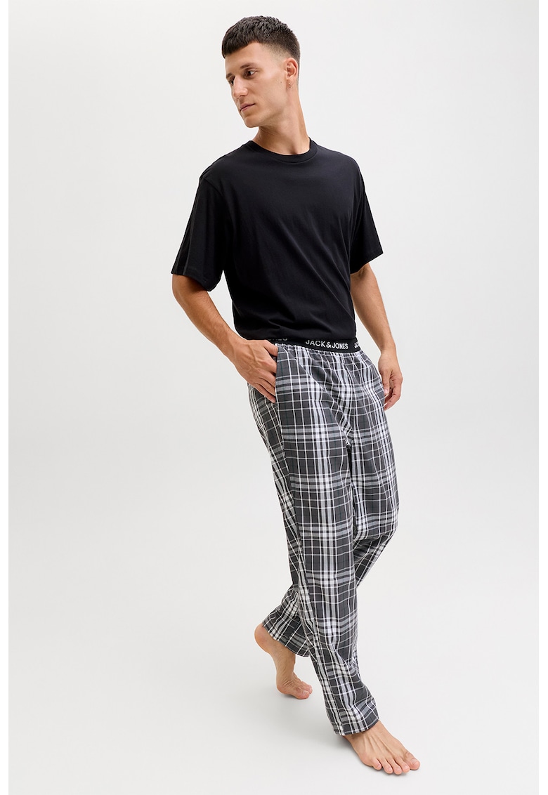 Pijama din bumbac cu buzunare laterale