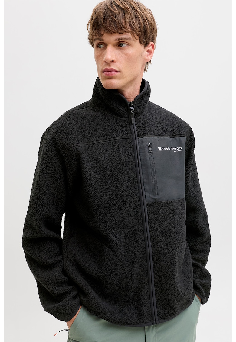 Jacheta din fleece cu fermoar