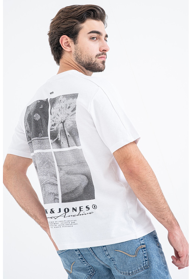 Tricou din amestec de bumbac cu imprimeu pe partea din spate