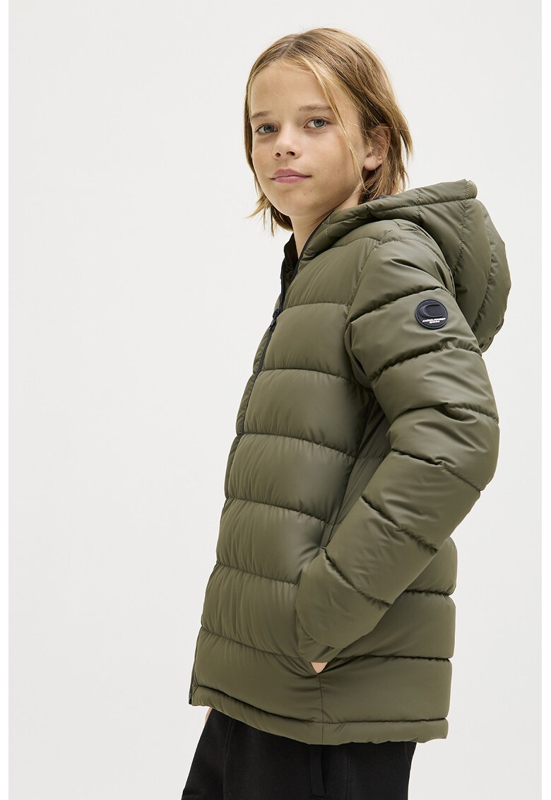 Geaca matlasata cu gluga - Kaki