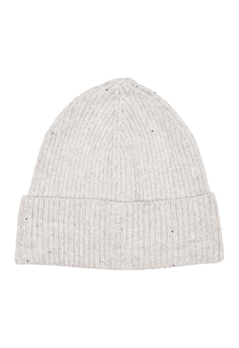 Caciula cu aplicatii cu paiete - Gri deschis