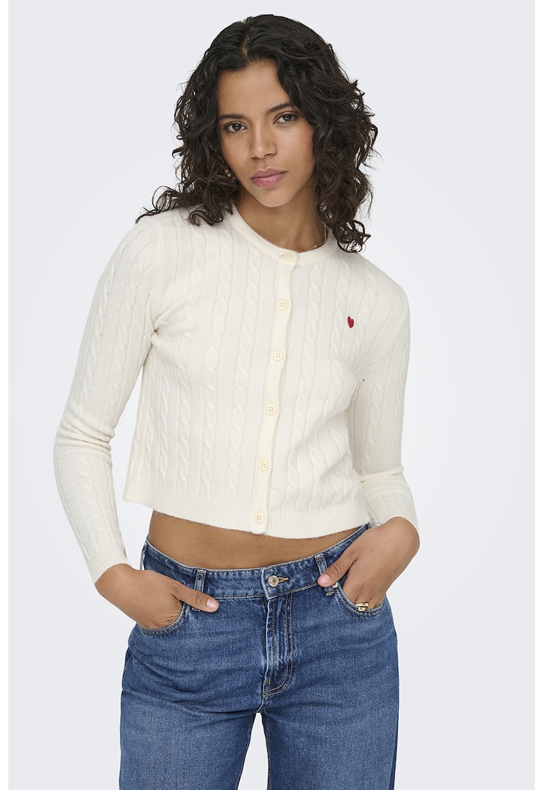 Cardigan cu detaliu inima si nasturi