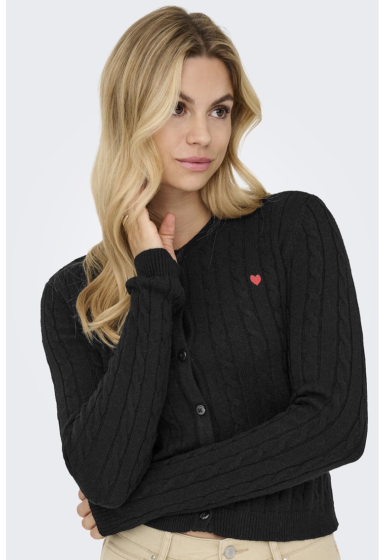 Cardigan cu detaliu inima si nasturi
