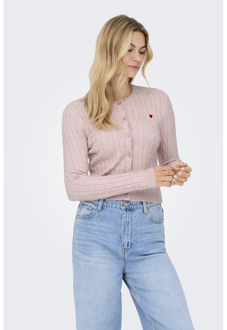 Cardigan cu detaliu inima si nasturi